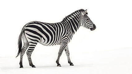 zebra isolated on white background