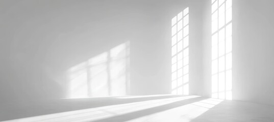 Fototapeta premium Bright and Clean Minimalist Interior Space with Soft Natural Light, Perfect for Modern Design Ideas