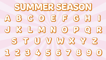 summer season editable text effect with modern and simple style