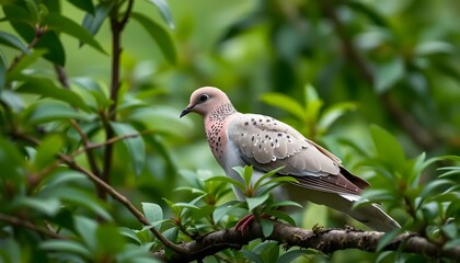 Spotted Dove in a cloud forest