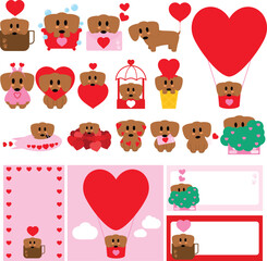 Cute Dachshund Valentines Day Fun
