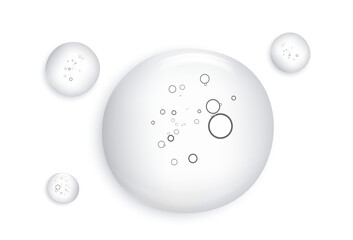 beautiful skin care cream. isolated on transparent background. gel smear on skin, liquid milk drops for face. gentle sunscreen care