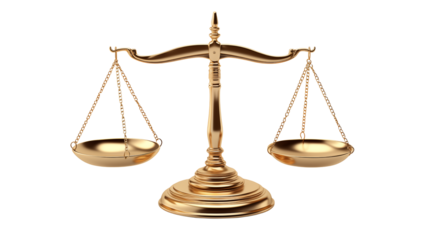 Golden Scales of Justice Symbol Law Balance Legal Theme