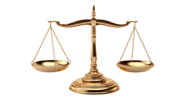 Golden Scales of Justice Symbol Law Balance Legal Theme - Powered by Adobe