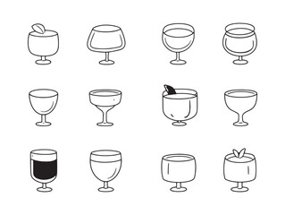 Elegant Panna Cotta Dessert Line Art Vector Illustration 