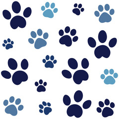 Dog paw prints