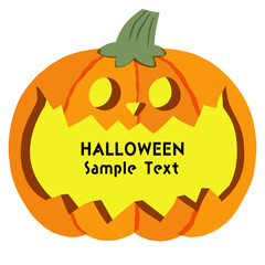 ハロウィンのかぼちゃのコピースペース有のイラスト素材