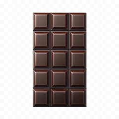 realistic 3d chocolate bar in different style isolated on transparent background