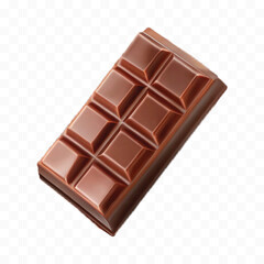 realistic 3d chocolate bar in different style isolated on transparent background