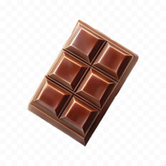 realistic 3d chocolate bar in different style isolated on transparent background