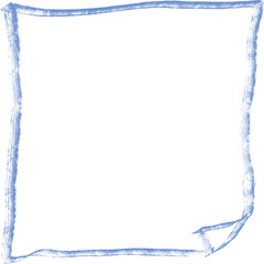 シンプルな青い手描きラインのペーパーフレーム