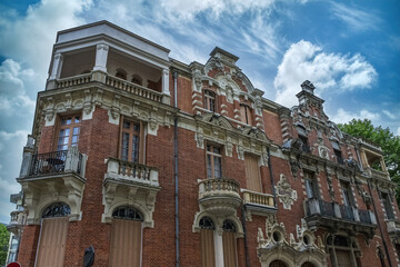 Vichy in France, thermal city, ancient houses in the center
