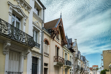 Vichy in France, thermal city, ancient houses in the center
