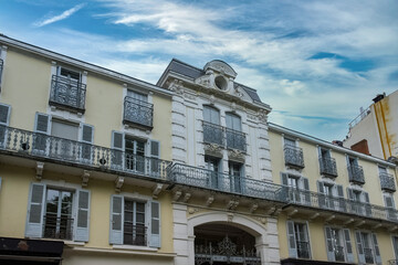 Vichy in France, thermal city, ancient houses in the center
