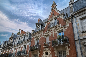 Vichy in France, thermal city, ancient houses in the center
