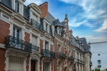 Vichy in France, thermal city, ancient houses in the center
