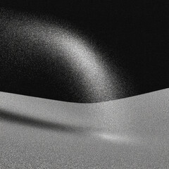 Abstract Monochrome Sculpture of Eroded Form in Dramatic Lighting
