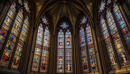stained glass window in the cathedral