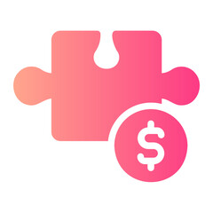 puzzle gradient icon