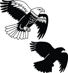 American Eagle Silhouette Vector Illustration
