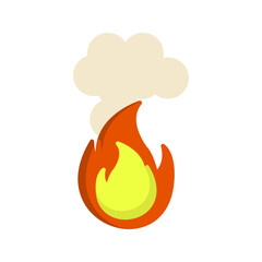Fire Pollution Vector Icon