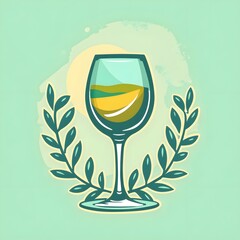 Golden Harvest: A Toasted Wine Glass
