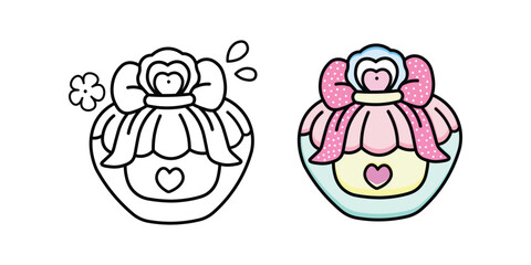 Sweet Cutie, Hand Drawing, Holiday Coloring Fun, Vector illustration, hand-drawn, flat design illustration, Bold Easy Coloring, Cute and Groovy Designs for Relaxation,	
