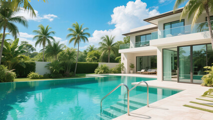 swimming pool in hotel resort