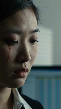 Frustrated employee stares blankly at a computer screen filled with complex Excel spreadsheets, exhaling wearily&mdash;depicting burnout, overwork, and data overload.
