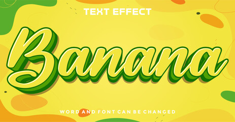Banana editable text effect