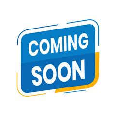 Bright Coming Soon Design with Sharp Geometric Elements on White Background. Editable Banner.