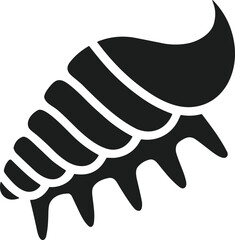 Seashell Silhouette – Minimal Ocean Shell Vector for Nautical and Coastal Designs