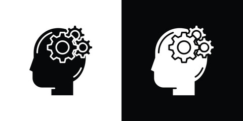 Thinking icon vector design template elegant style