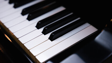close up of piano keys