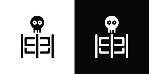 Skeleton icon vector design template elegant style