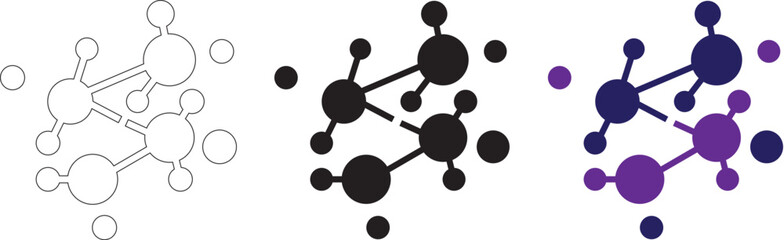 Neural network concept icons set. Contains such icons algorithm, data mining, smart intelligence, brainstorming, thinking and more, can be used for web and apps © ari