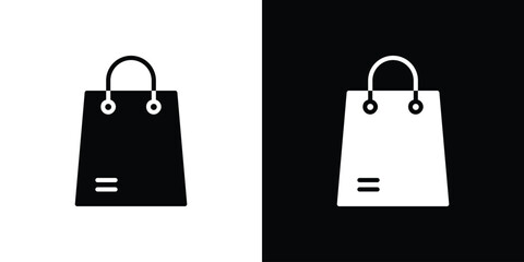 Shopping bag icon vector design template elegant style