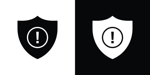Shield exclamation icon vector design template elegant style