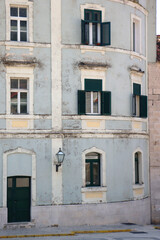 Historic and traditional Mediterranean architecture in Makarska, Croatia.