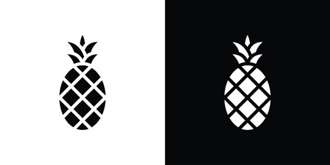 Pineapple icon vector design template elegant style