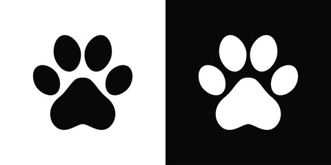 Paw icon vector design template elegant style