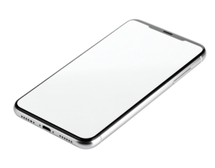 Modern smartphone on a white background.