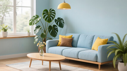 modern living room with sofa