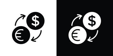 Money exchange icon vector design template elegant style