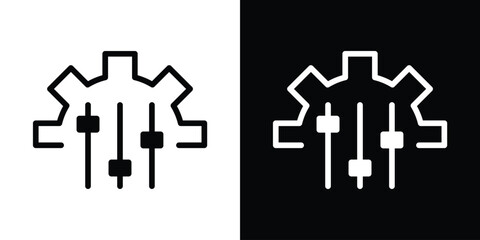 Mass customization icon vector design template elegant style