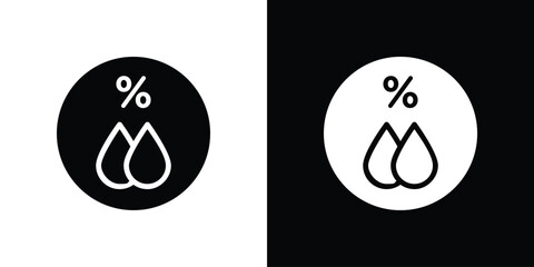 Humidity icon vector design template elegant style