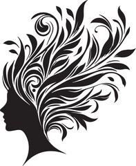 Botanical Hair Silhouette of a Woman | Nature & Beauty Vector Art
Elegant black silhouette of a woman’s profile with flowing floral and botanical hair design. A perfect fusion of nature and femininit
