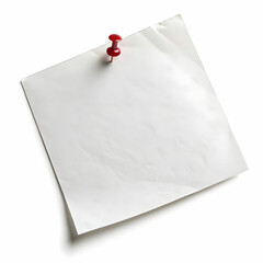 note paper with red pin