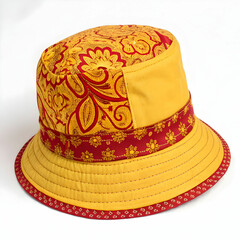 straw hat on white background
