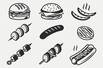 food icons set